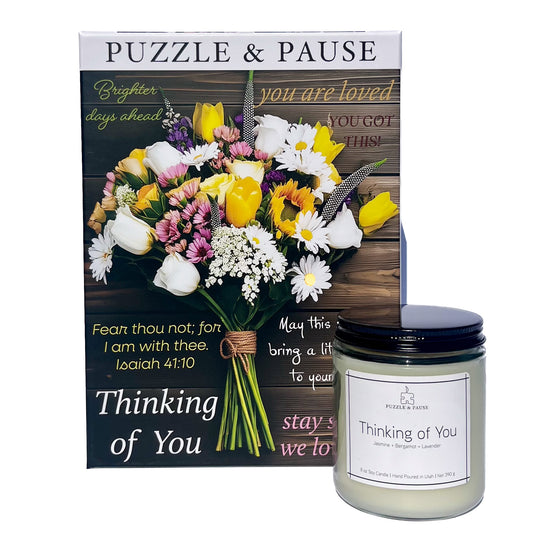 Thinking of You 500 PC Puzzle & Candle box
