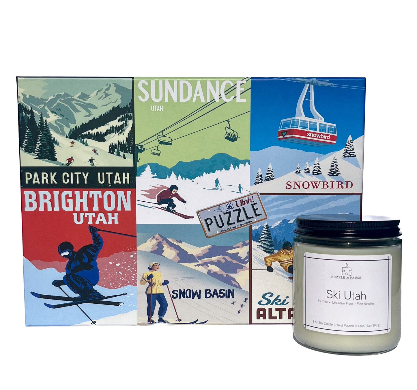 Ski Utah 1000 Pc Puzzle & Candle Box